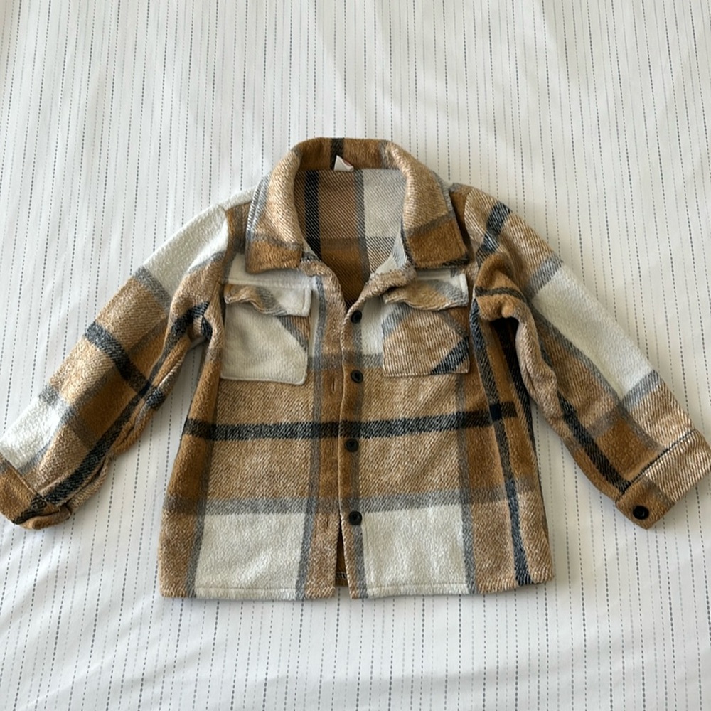 Brown Plaid Toddler Fall Jacket